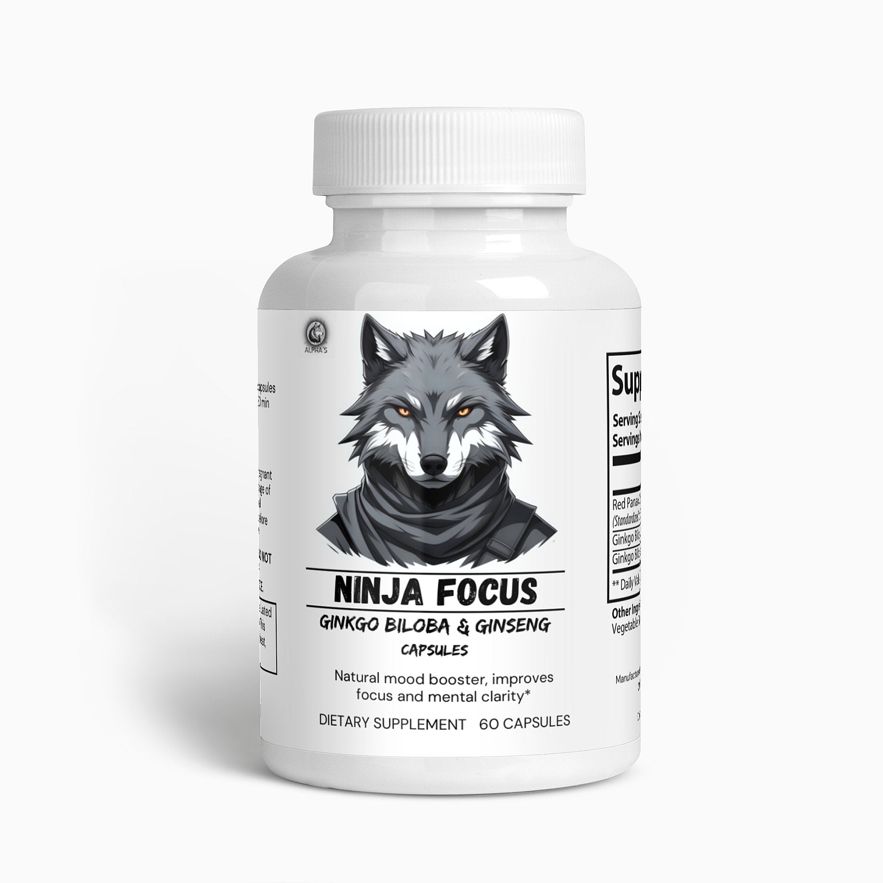 Ninja Focus - Ginkgo Biloba & Ginseng - Alpha's