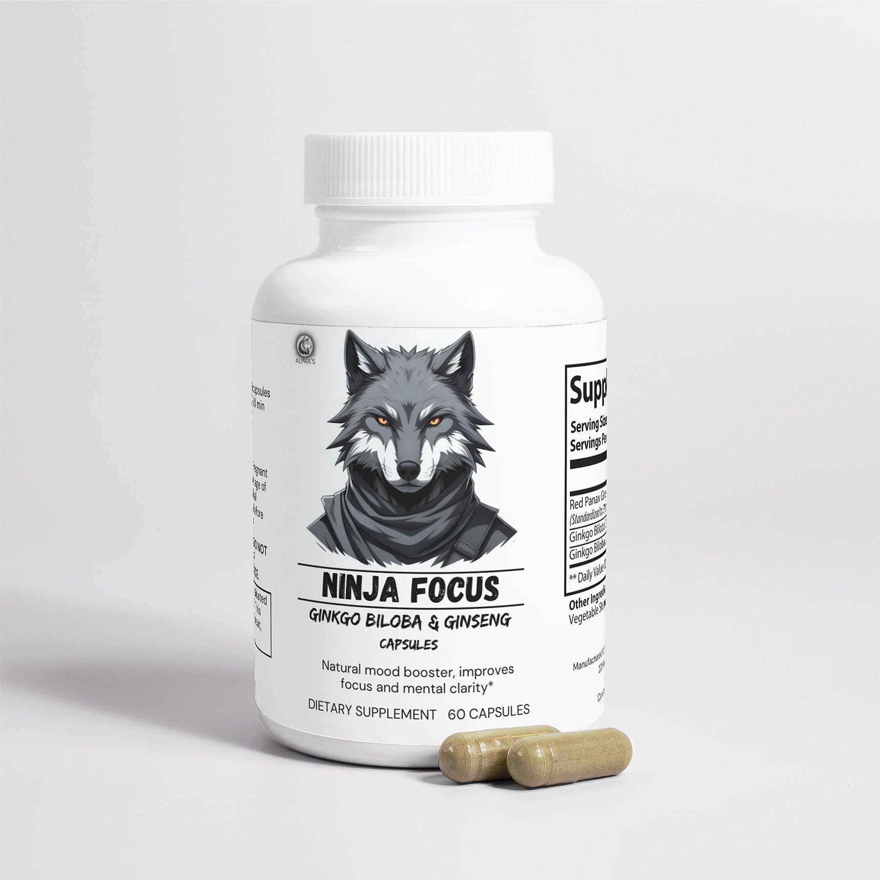 Ninja Focus - Ginkgo Biloba & Ginseng - Alpha's