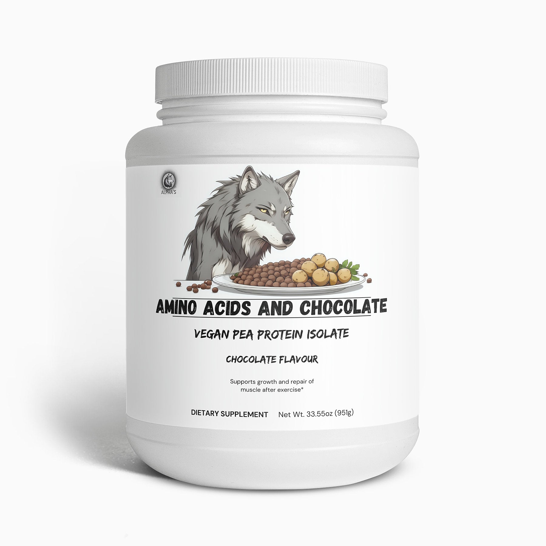 Amino Acids And Chocolate - Vegan Pea Protein Isolate - Alpha's