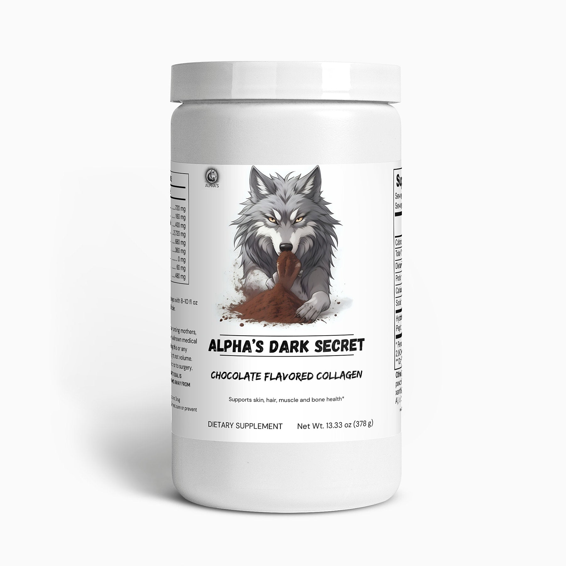 Alpha's Dark Secret - Chocolate Flavored Collagen - Alpha's