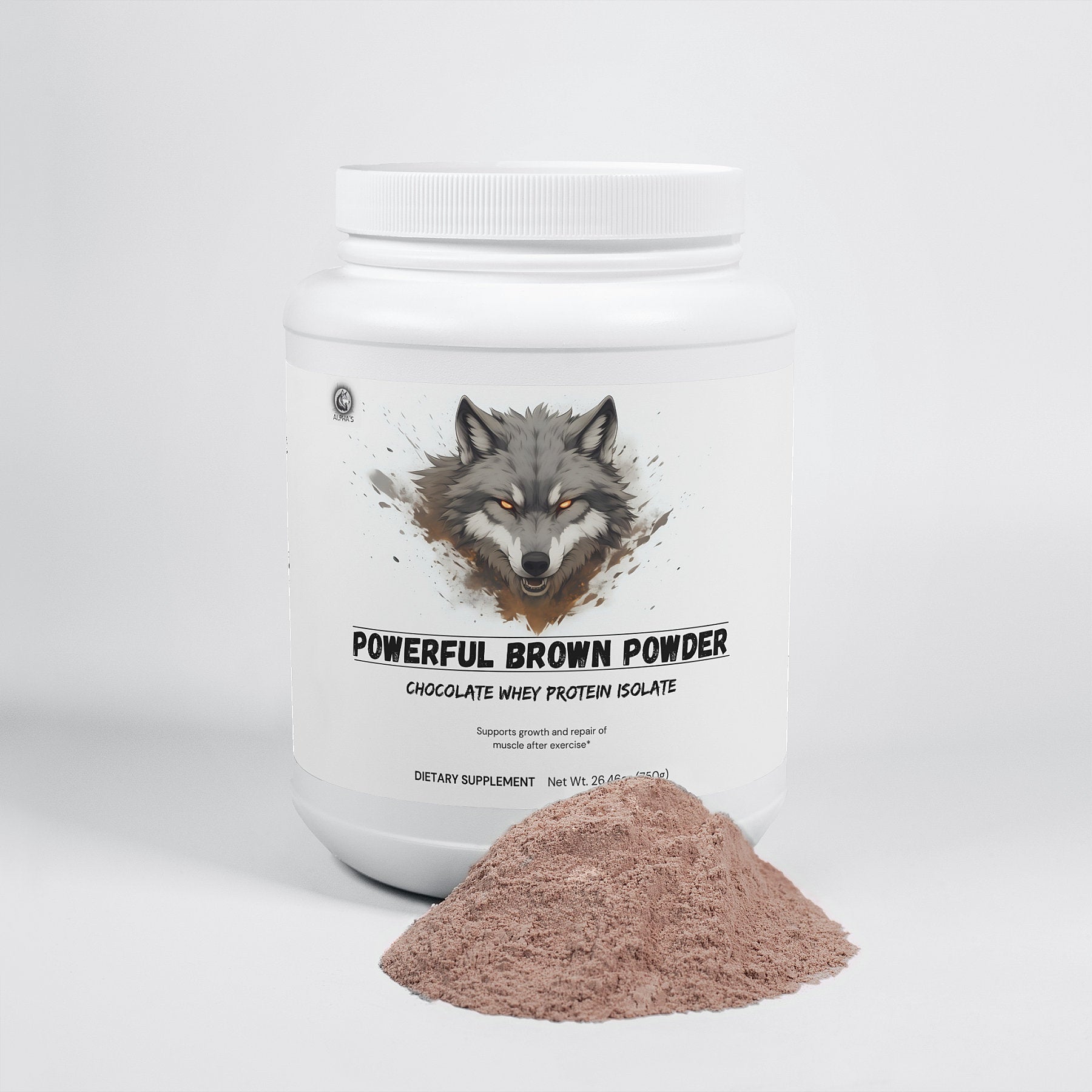 Powerful Brown Powder - Chocolate Whey Protein Isolate (Chocolate) - Alpha's