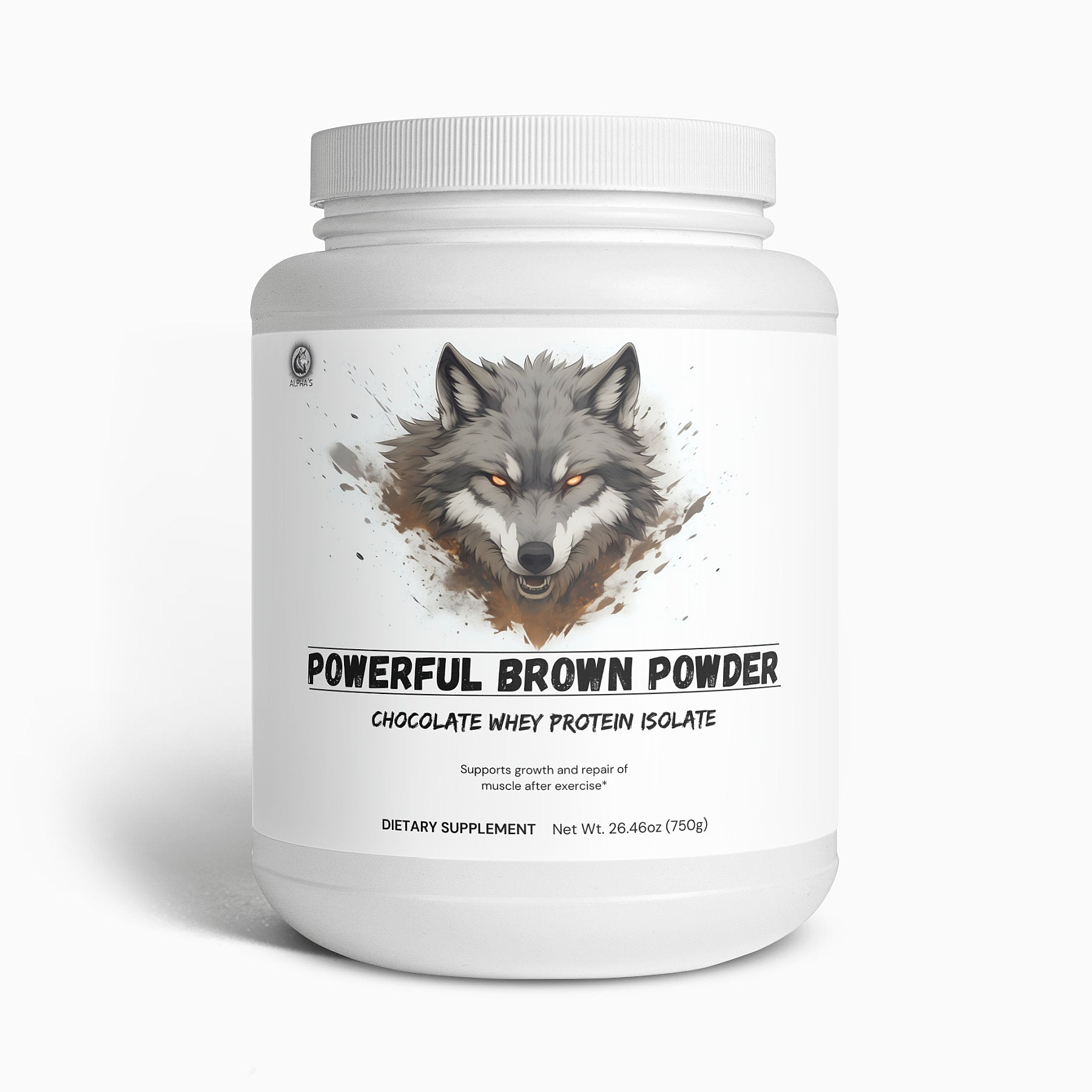 Powerful Brown Powder - Chocolate Whey Protein Isolate (Chocolate) - Alpha's