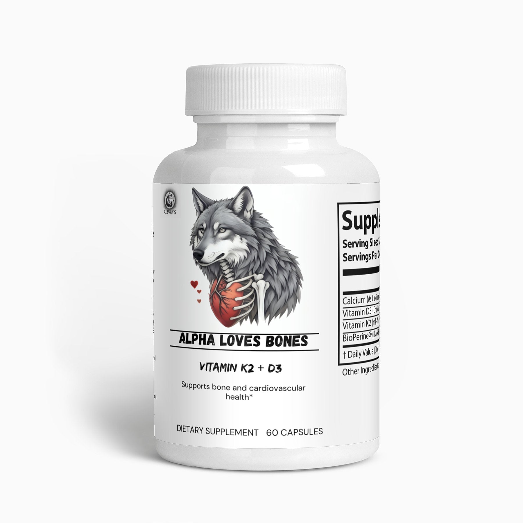 Alpha Loves Bones - Vitamin K2 + D3 - Alpha's