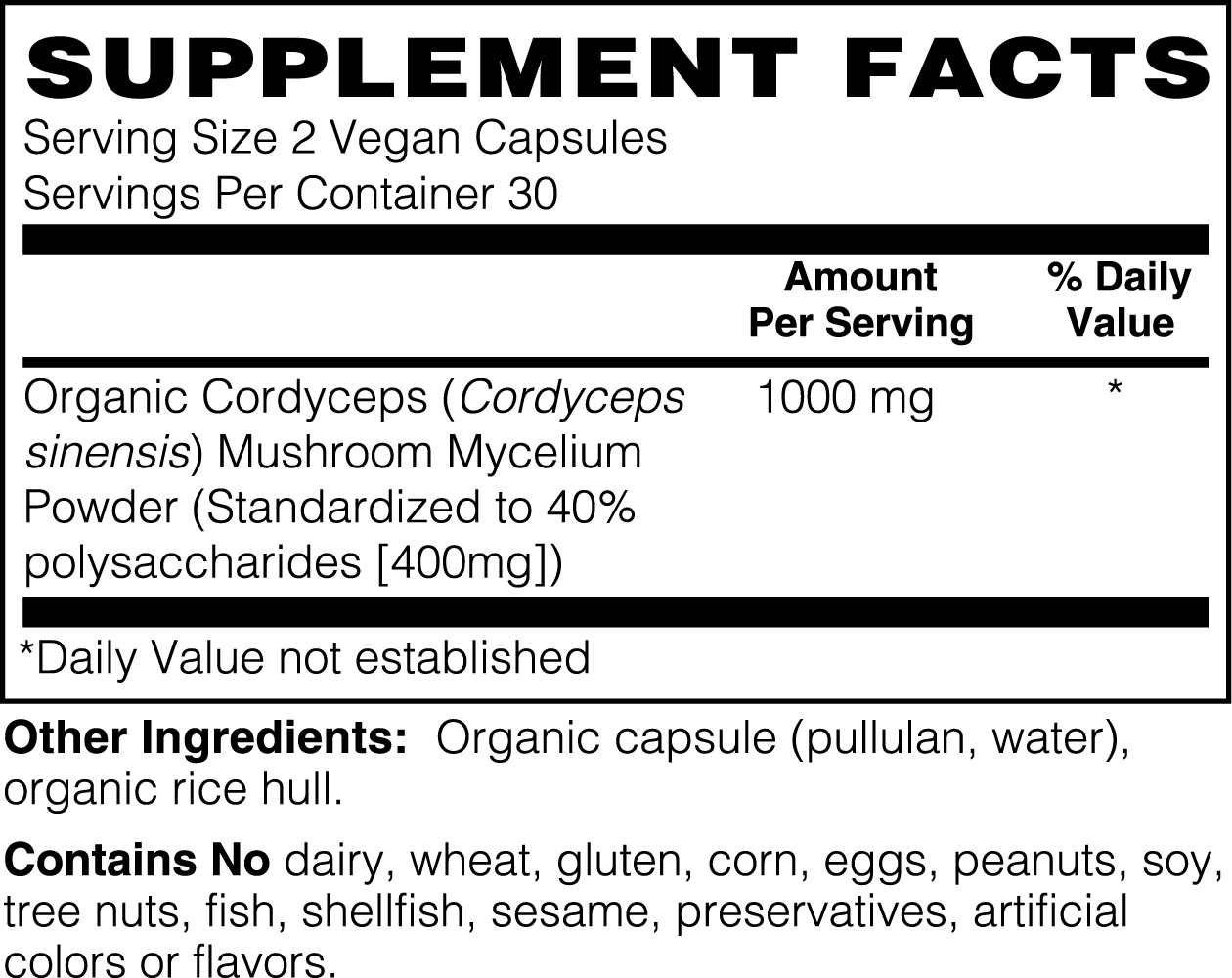 Wildcraft Energy - Cordyceps Mushrooms - Alpha's