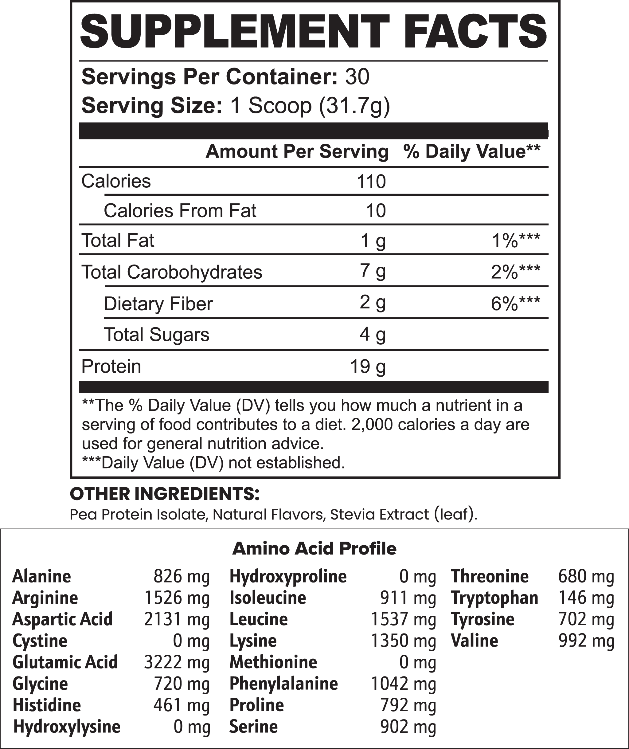 Amino Acids And Chocolate - Vegan Pea Protein Isolate - Alpha's